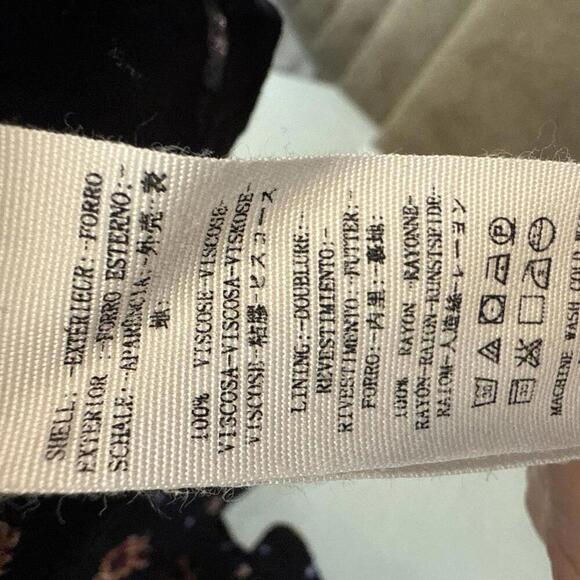 Women’s Free People Two Faces Printed Smocked Mini Dress Size Medium - Picture 7 of 8